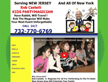 Tablet Screenshot of jerseymagician.com